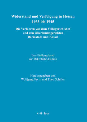Form / Schiller / Brandes |  Erschließungsband zur Mikrofiche-Edition | Buch |  Sack Fachmedien