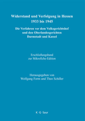 Form / Schiller / Brandes | Erschließungsband zur Mikrofiche-Edition | Buch | 978-3-598-35678-0 | sack.de