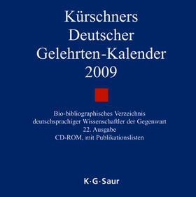  Kürschners Deutscher Gelehrten-Kalender. CD-ROM | Sonstiges |  Sack Fachmedien