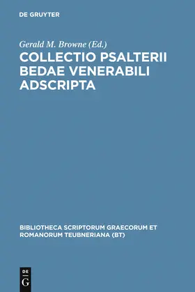 Beda Venerabilis / Browne | Collectio Psalterii Bedae venerabili adscripta | Buch | 978-3-598-71229-6 | sack.de