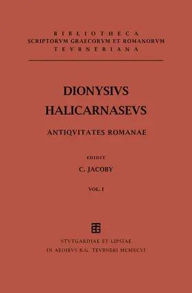 Dionysius Halicarnaseus / Jacoby |  Libri I-III | Buch |  Sack Fachmedien