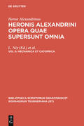 Heron Alexandrinus / Schmidt / Nix |  Mechanica et catoprica | Buch |  Sack Fachmedien