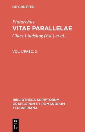 Plutarchus / Ziegler / Lindskog |  Vitae parallelae | Buch |  Sack Fachmedien
