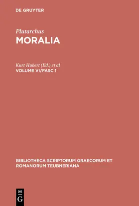 Plutarchus / Drexler / Hubert |  Moralia | Buch |  Sack Fachmedien