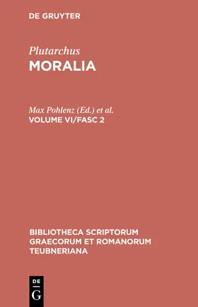 Plutarchus / Westman / Pohlenz |  Moralia | Buch |  Sack Fachmedien