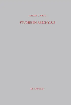 West |  Studies in Aeschylus | Buch |  Sack Fachmedien
