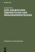 Führer |  Zur arabischen Übersetzung der Menandersentenzen | Buch |  Sack Fachmedien