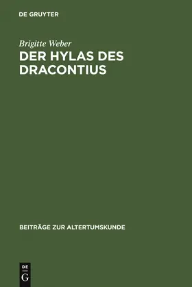 Weber |  Der Hylas des Dracontius | Buch |  Sack Fachmedien