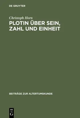 Horn |  Plotin über Sein, Zahl und Einheit | Buch |  Sack Fachmedien