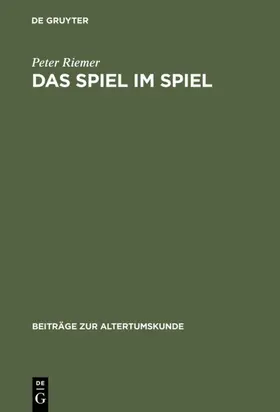 Riemer |  Das Spiel im Spiel | Buch |  Sack Fachmedien
