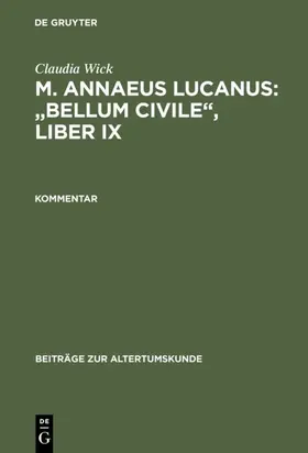 Wick | Kommentar | Buch | 978-3-598-77814-8 | www.sack.de