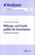 Enste / Stettes |  Bildungs- und Sozialpolitik mit Gutscheinen | eBook | Sack Fachmedien