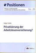 Schäfer |  Privatisierung der Arbeitslosenversicherung? | eBook | Sack Fachmedien