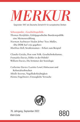 Demand / Knörer | MERKUR Gegründet 1947 als Deutsche Zeitschrift für europäisches Denken - 9/2022 | E-Book | sack.de