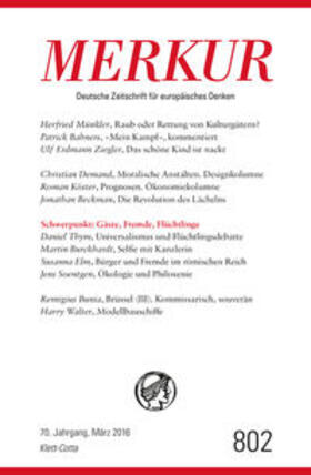 Demand |  MERKUR Deutsche Zeitschrift für europäisches Denken Nr. 802, Heft März 2016 | Buch |  Sack Fachmedien