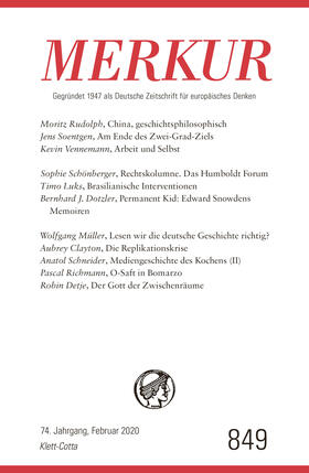 Demand | MERKUR  Dt. Zeitschrift für europ. Denken 849 | Buch | 978-3-608-97488-1 | sack.de