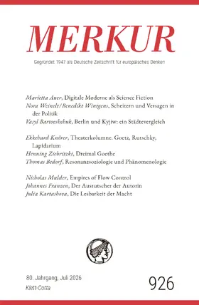 Knörer / Demand |  MERKUR 7/2026, Jg.80 | Buch |  Sack Fachmedien