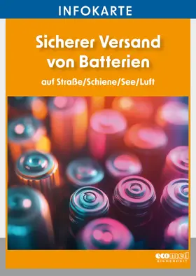 ecomed-Storck GmbH |  Infokarte Sicherer Versand von Batterien | Buch |  Sack Fachmedien
