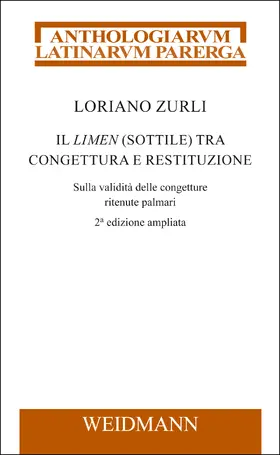 Zurli |  Il limen (sottile) tra congettura e restituzione | Buch |  Sack Fachmedien