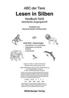 Handt / Kuhn | ABC der Tiere / ABC der Tiere 1 - Handbuch Teil B | Loseblattwerk | sack.de