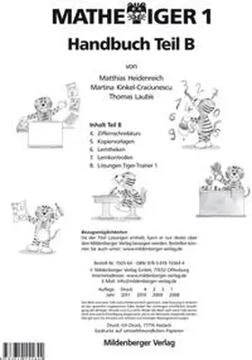 Heidenreich / Kinkel-Craciunescu / Laubis |  Mathetiger 1 - 1. Schuljahr. Ausgabe für alle Bundesländer / Mathetiger 1, Handbuch Teil B · Erstausgabe | Loseblattwerk |  Sack Fachmedien