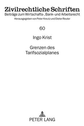 Krist | Grenzen des Tarifsozialplanes | Buch | 978-3-631-60035-1 | sack.de
