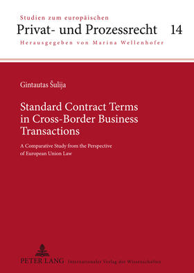 Sulija | Standard Contract Terms in Cross-Border Business Transactions | Buch | 978-3-631-60343-7 | sack.de