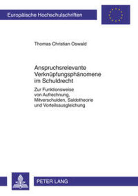 Oswald | Oswald, T: Anspruchsrelevante Verknüpfungsphänomene | Buch | 978-3-631-61941-4 | sack.de
