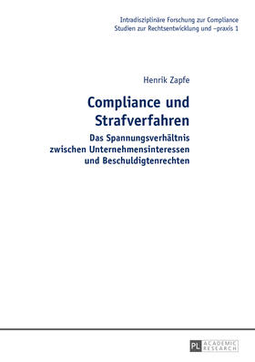 Zapfe | Compliance und Strafverfahren | Buch | 978-3-631-64548-2 | sack.de