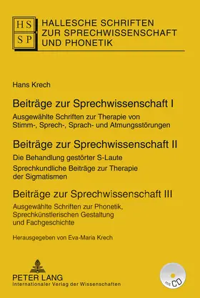 Krech |  Beiträge zur Sprechwissenschaft I–III | Buch |  Sack Fachmedien