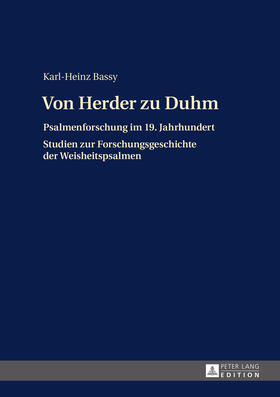 Bassy | Von Herder zu Duhm | Buch | 978-3-631-66835-1 | sack.de