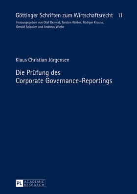 Jürgensen | Die Prüfung des Corporate Governance-Reportings | Buch | 978-3-631-73049-2 | sack.de