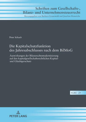 Schaub | Die Kapitalschutzfunktion des Jahresabschlusses nach dem BilMoG | Buch | sack.de