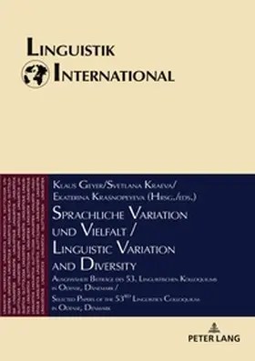 Geyer / Krasnopeyeva / Kraeva |  Sprachliche Variation und Vielfalt / Linguistic Variation and Diversity | Buch |  Sack Fachmedien