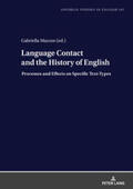 Mazzon |  Language Contact and the History of English | Buch |  Sack Fachmedien