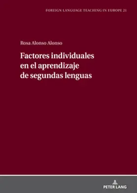 Alonso Alonso |  Factores individuales en el aprendizaje de segundas lenguas | Buch |  Sack Fachmedien