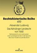 Ludewig |  Das Kehdinger Landrecht von 1662 | Buch |  Sack Fachmedien