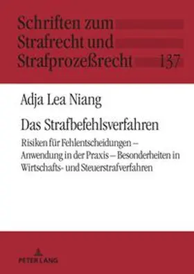 Niang |  Das Strafbefehlsverfahren | Buch |  Sack Fachmedien