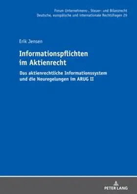 Jensen |  Informationspflichten im Aktienrecht | Buch |  Sack Fachmedien