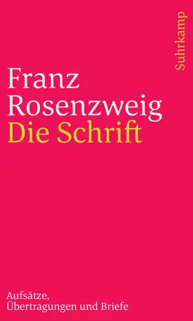 Rosenzweig |  Die Schrift | Buch |  Sack Fachmedien