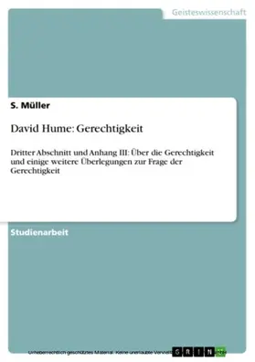 Müller |  David Hume: Gerechtigkeit | eBook | Sack Fachmedien