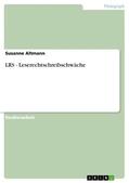 Altmann |  LRS - Leserechtschreibschwäche | eBook | Sack Fachmedien