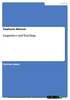 Wössner |  Linguistics and Teaching | eBook | Sack Fachmedien