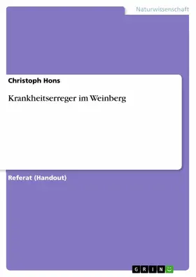 Hons |  Krankheitserreger im Weinberg | eBook | Sack Fachmedien