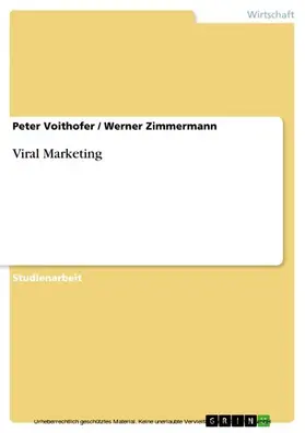 Voithofer / Zimmermann |  Viral Marketing | eBook | Sack Fachmedien