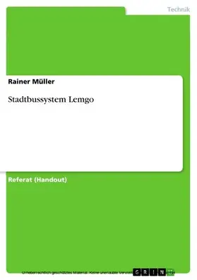 Müller |  Stadtbussystem Lemgo | eBook | Sack Fachmedien