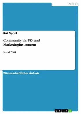 Oppel |  Community als PR- und Marketinginstrument | eBook | Sack Fachmedien