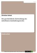 Schulz |  Die geschichtliche Entwicklung des mittelbaren Amtshaftungsrechts | eBook | Sack Fachmedien