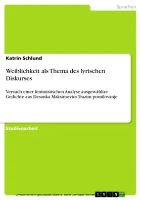 Schlund |  Weiblichkeit als Thema des lyrischen Diskurses | eBook | Sack Fachmedien
