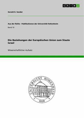 Sander | Die Beziehungen der Europäischen Union zum Staate Israel | E-Book | sack.de